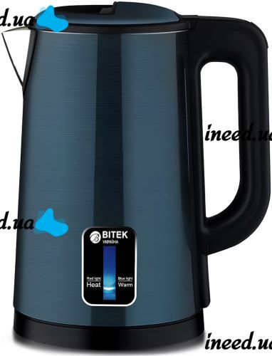 Electric disc kettle Bitek BT-7916B for 2.5 liters 2000W desktop electric kettle Bitek BT7916B with support for thermal mode and auto-off