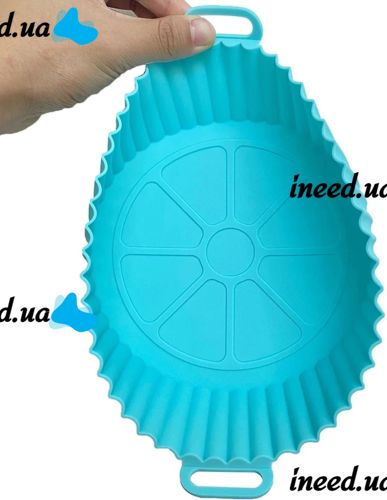 Силиконовая форма для выпечки Food Grade Silica 880-2 универсальная круглая формочка с ручками 16 см лоток для жарки и запекания в фритюрнице