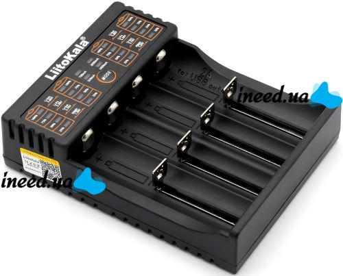 Зарядное устройство для аккумуляторов LiitoKala Lii-402 универсальная зарядка для батареек 18650 на 4 аккумулятора c режимом Power Bank от USB