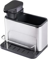 Диспенсер с дозатором для моющего Clean Storage Rack TH3700 3 в 1 органайзер для столовых приборов с подставкой и сливом для воды на мойку PK-1