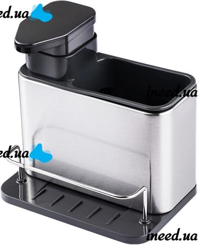 Диспенсер с дозатором для моющего Clean Storage Rack TH3700 3 в 1 органайзер для столовых приборов с подставкой и сливом для воды на мойку PK-1