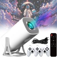 Портативный проектор HD Projector 3D Game S40 Max светодиодный игровой проектор с джойстиками и пультом 4K домашний кинотеатр с Wi-Fi USB 1.8 ГГц