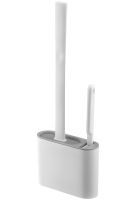 Набор щетка и ершик Cleaner Toilet Brush RD-5763 подвесной силиконовый гибкий ёршик на подставке с креплением на стену для чистки унитаза HA-179