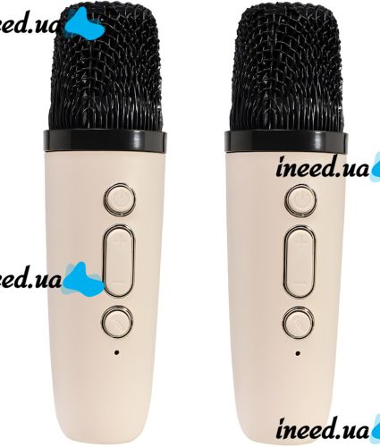 Дитячий бездротовий караоке Speaker K12 2 мікрофони Bluetooth світлодіодна портативна колонка з RGB підсвічуванням на акумуляторі USB AUX LY-736