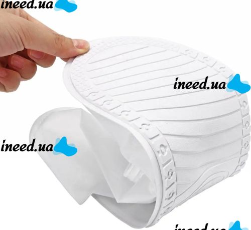 Многоразовые бахилы для обуви Adult Shoe Cover водонепроницаемые защитные чехлы дождевики на молнии с протектором от дождя и грязи Прозрачные