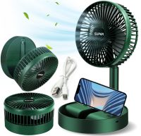 Складной телескопический вентилятор Telescopic Folding Fan XL-908 настольный раскладной охладитель воздуха с подставкой для телефона USB JX-992