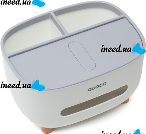 Настольный контейнер для салфеток Ecoco E2009 салфетница органайзер для хранения мелочей с держателем подставкой для телефона Tissue Box AND-117
