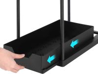 Стеллаж для хранения Kitchen Storage Rack W516 двухуровневая полка органайзер для кухонных принадлежностей с выдвижным ящиком и крючками Черный