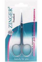 Маникюрные ножницы Zinger B106S 9.5 см изогнутые ножницы для кутикулы, ногтей и заусенцев с закругленными концами для маникюра и педикюра Lenon