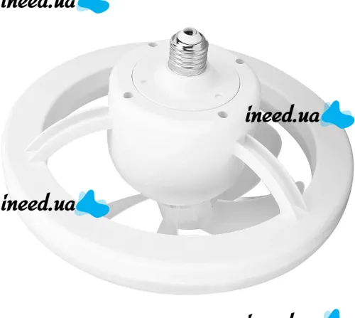 Электрический потолочный вентилятор лампа LED Fan Light CHP-008 2835 2в1 в патрон E27 с пультом дистанционного управления, RGB люстра с вентилятором