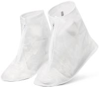 Многоразовые бахилы для обуви Adult Shoe Cover водонепроницаемые защитные чехлы дождевики на молнии с протектором от дождя и грязи Прозрачные