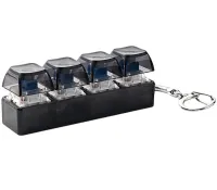 Брелок антистресс кейкап Switch Keychain SK-04 игрушка кликер с 4 механическими клавишами, карабином для ключей и RGB подсветкой Черная Jedel