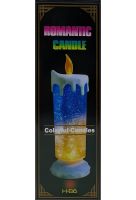 Ночник свеча Romantic Candle H-86 декоративная масляная свечка со снегом и блестками, светильник со светодиодной LED подсветкой на батарейках RGB