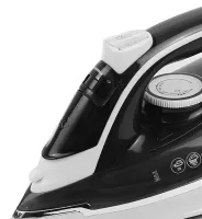 Operatec OP-1006 2200W manual steam iron with ceramic soleplate and steam regulator for ironing and steaming clothes from the mains Black