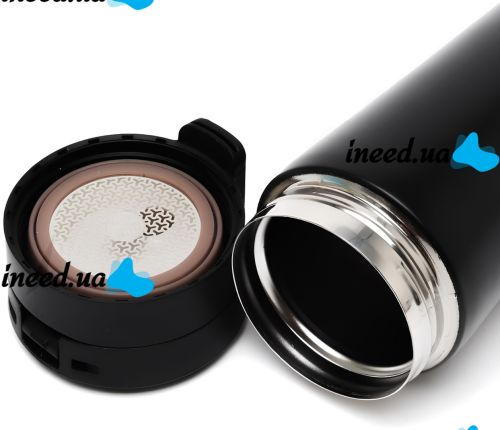 Портативная термочашка Vacuum Cup Elite Cafestyle EL-252 380 мл двухслойная термокружка с крышкой и поилкой, термос из нержавеющей стали с фильтром AND1335