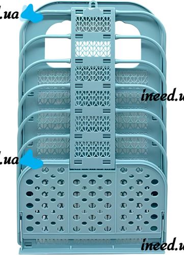 Настенная подвесная корзина для белья LY-389 складной дышащий пластиковый органайзер для хранения грязной одежды с креплением на стену 29х17х47 см