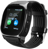 Наручные Смарт часы Smart Watch T8 Black c камерой, диктофоном и фитнес трекером, аккумуляторные умные Bluetooth часы с пульсометром Черные