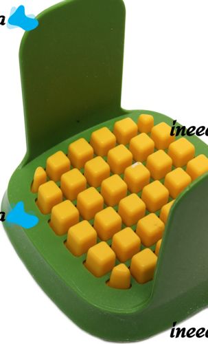 Измельчитель для овощей Vegetable Chopper 2 в 1 кухонная ручная овощерезка с двумя сменными насадками для нарезки картофеля на ломтики и кубики