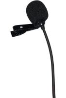 Microphone Lapel for Lavalier Micro Phone JH-043-A 3.5AUX Wired Chest Lapel with Clip Clip and Headphone Jack Black
