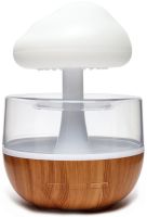 Rechargeable Humidifier Night Light Mushroom Cloud Rain Humidifier 300 ml Desktop Aroma Diffuser with Rain Effect and RGB LED Backlight USB