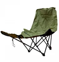 Раскладное кресло шезлонг Паук Lesko DL-274 Green до 120 кг для кемпинга 160х55х60 см складной туристический лежак раскладушка в чехле Зеленый Ranger