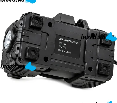 Автомобильный двухцилиндровый компрессор Halfsun SCK619 с набором инструмента для подкачки шин 150 PSI воздушный насос от клемм прикуривателя XL-1025