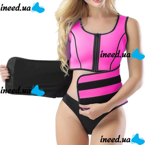 Женская майка-пояс Hot Shapers 2 в 1 корректирующая неопреновая майка для похудения и поддержания осанки на липучке, жиросжигающий утягивающая пояс