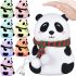 Детский настольный ночник Losso LJC-142 Panda силиконовый светодиодный RGB светильник, беспроводная LED лампа Панда 7 режимов на аккумуляторе USB
