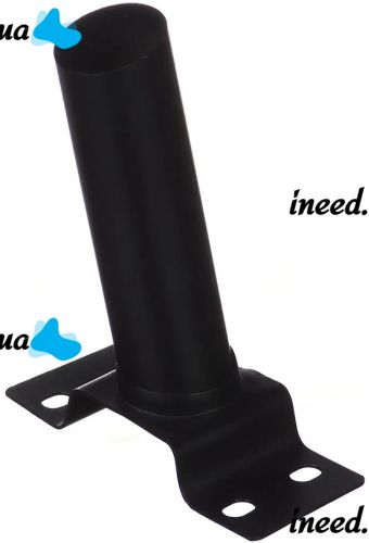 Держатель для уличного фонаря на столб Solar Street Light 4.8 см настенное крепление, круглый кронштейн с анкерами для светильников до 20 кг Черный