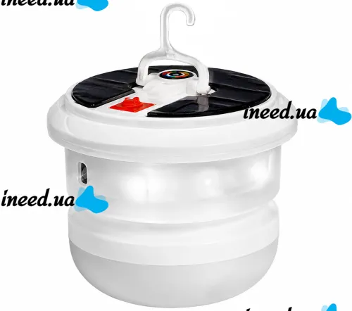 Аккумуляторный фонарь с RGB лентой Camping Light YX-669 подвесная LED лампа на солнечной батарее с гирляндой 10 м и крючком для кемпинга USB YX669