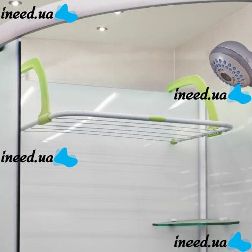 Hanging Clothes Dryer Fold Clothes Shelf Green, removable portable dryer for clothes and shoes, hanging on a battery, bathtub, doors, window sill
