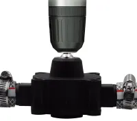 Насадка насос на шуруповерт Sturmax DWP001 для перекачки топлива и воды штуцер 19/16 мм универсальная помпа на дрель для подачи жидкостей 20-30 л/мин 