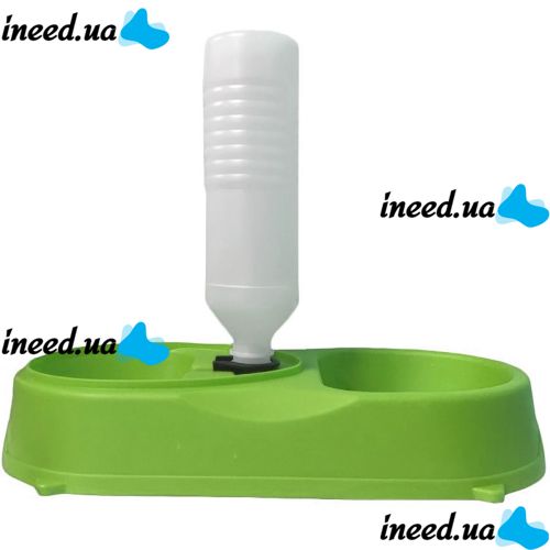 Миска для собак и котов Pet Feeder с поилкой 2 в 1, автоматическая пластиковая кормушка для домашних животных c дозатором, диспенсером для воды