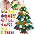 Фетровий новорічна ялинка Зроби сам DIY Christmas Tree BF-01 25 аксесуарів на липучках, Різдвяна ялинка 100x70 см своїми руками на стіну
