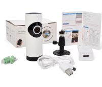 Панорамная беспроводная IP камера Camera Cad 1315 настольная WiFi камера видеонаблюдения рыбий глаз с креплением, видеорегистратор DVR MicroSD