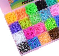 Набор резинок для плетения браслетов Band Accessory Case NR-2 комплект с крючком и держателем для рукоделия и творчества 1500 штук в кейсе от 3-х лет