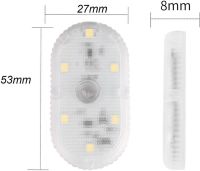 Беспроводной LED светильник для салона автомобиля 827-1 миниатюрный светодиодный сенсорный датчик на липучке, самоклеящейся потолочный фонарь в авто