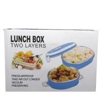 Двойной термо ланч бокс из нержавеющей стали Luch box Two Layers LB-2180 на 2 секции, Ланч-бокс контейнер на 2 отделения по 800 мл, Судочек Lunchbox