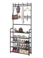Підлогова вішалка для одягу в передпокій New simple floor clothes rack 60х29, 5х151 см Універсальна металева пересувна стійка Універсальна металева пересувна стійка Чорна