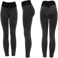 Женские спортивные леггинсы Staples Scrunch Bum Черные с завышенной высокой талией и эффектом пуш-ап утягивающие бесшовные лосины для фитнеса push up