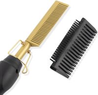 High Heat Brush 40W Electric Hair Straightener comb, comb iron with hair straightener attachment for straightening, smoothing hair