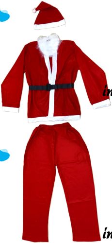 Santa Claus New Year Costume Men's Masquerade Set For Adults Santa Claus Universal Classic Set with Beard Santa Claus Red