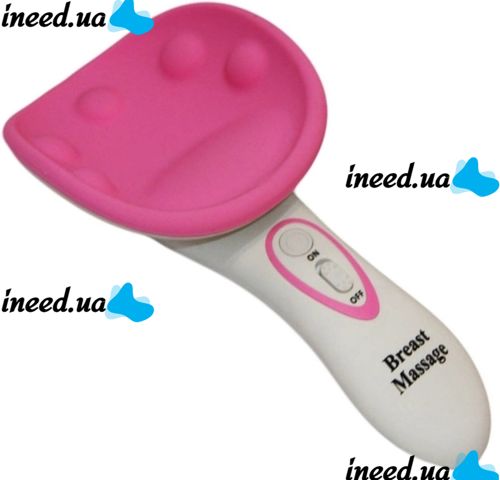 Масажер для збільшення грудей Breast Massage MS - 200 жіночий вібромасажер для відновлення пружності, акумуляторний акупунктурний прилад Рожевий