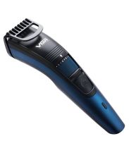 Беспроводная аккумуляторная машинка VGR V-052 Blue для стрижки волос и бороды с насадкой, Аккумуляторный триммер бритва для ухода за бородой 5W Синий