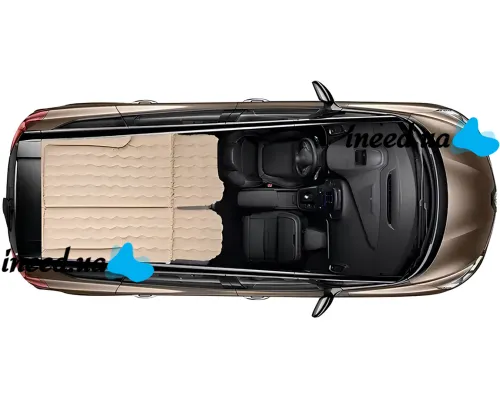 Надувной автомобильный матрас Car Travel Bed AND 5337 двухместный автоматрас на заднее сиденье 174х126 см кровать в авто с насосом и подушками