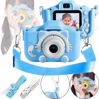 Детский цифровой фотоаппарат Smart kids Kitty XO XJ01 с селфи камерой и видео съемкой 600mAh, Камера Котик 2" с встроенными играми для детей Синий