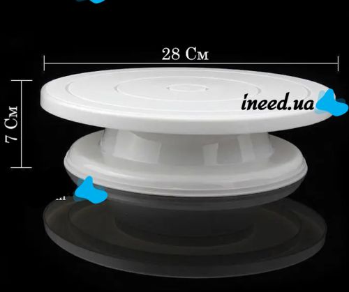 Вращающаяся подставка Cake Turntable для изготовления и декорирования торта 28 cм Тортовница, Поворотный стол поднос для украшения торта 360 градусов