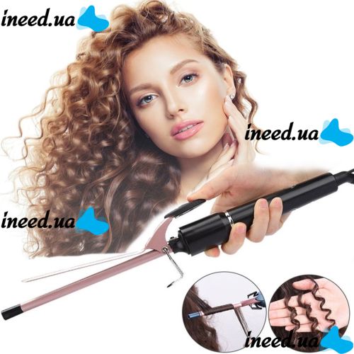Профессиональная тонкая плойка Gemei GM-2825 ceramic pro 9мм для мелких кудрей, Афроплойка с турмалиновым покрытием, щипцы для завивки волос Gemmy