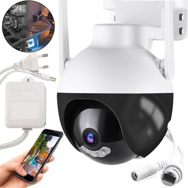 360 DEGREE Outdoor Surveillance Camera 6 MP IP CAMERA Ap Ezviz QF300 Rotary WiFi Video Camera with Night Shooting and 6 MP Motion Sensor and Power Supply