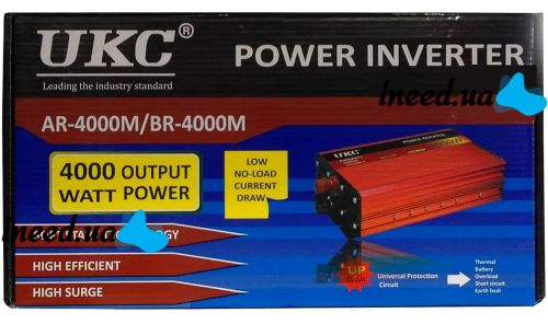 Car Converter Auto UKC AR-4000M 12V-220V 4000W Car Voltage Inverter 12V 220V 4000W with Soft Start Function 